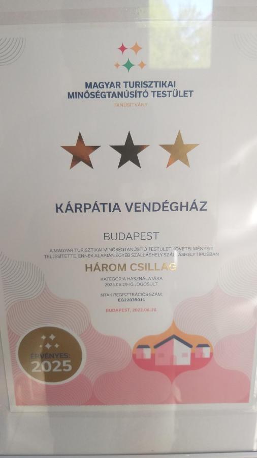 Karpatia Vendeghaz 1201 Budapeşte Dış mekan fotoğraf